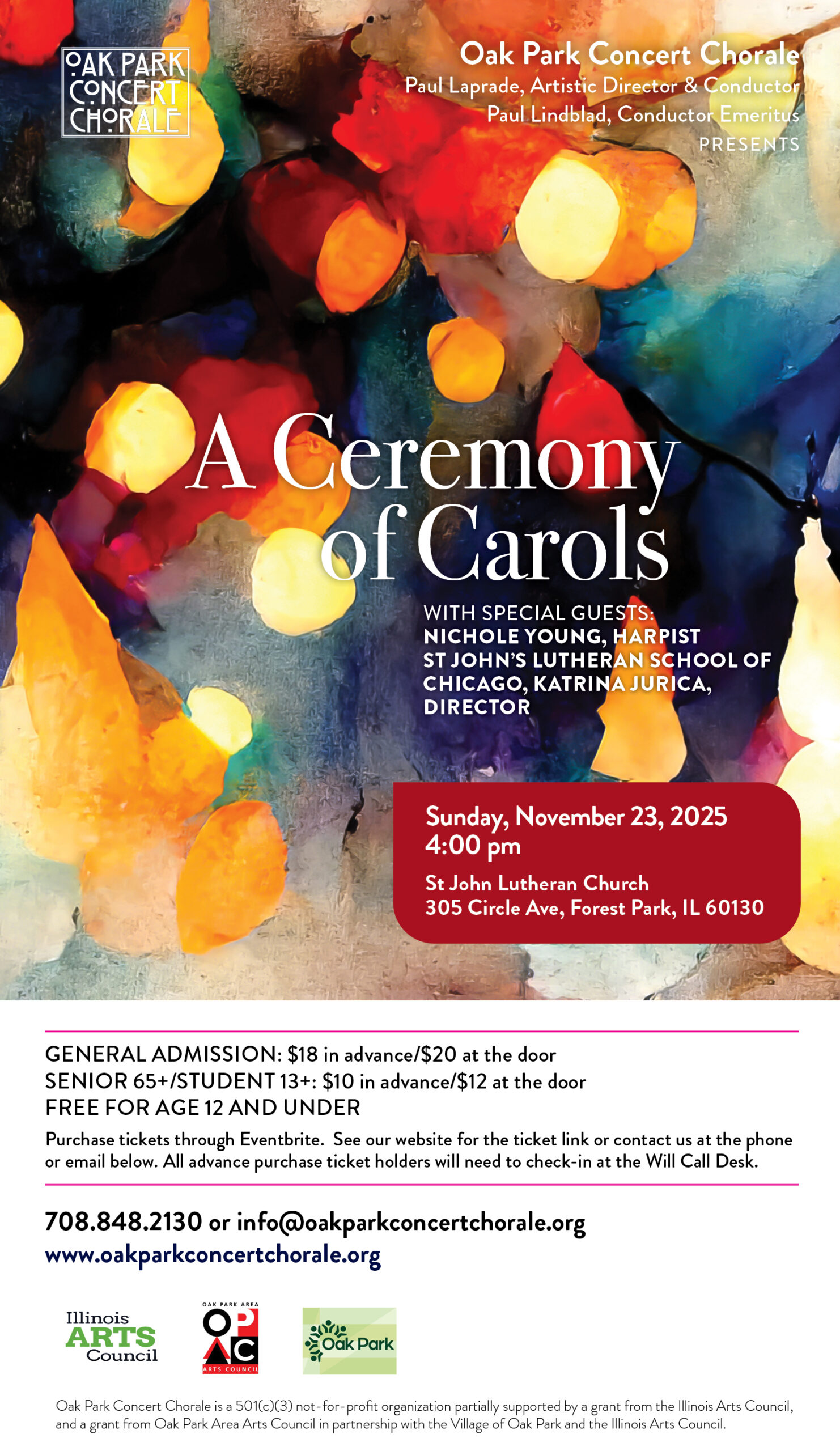 A Ceremony of Carols - Oak Park Concert Chorale Winter Concert A Ceremony of Carols - Oak Park Concert Chorale Winter Concert